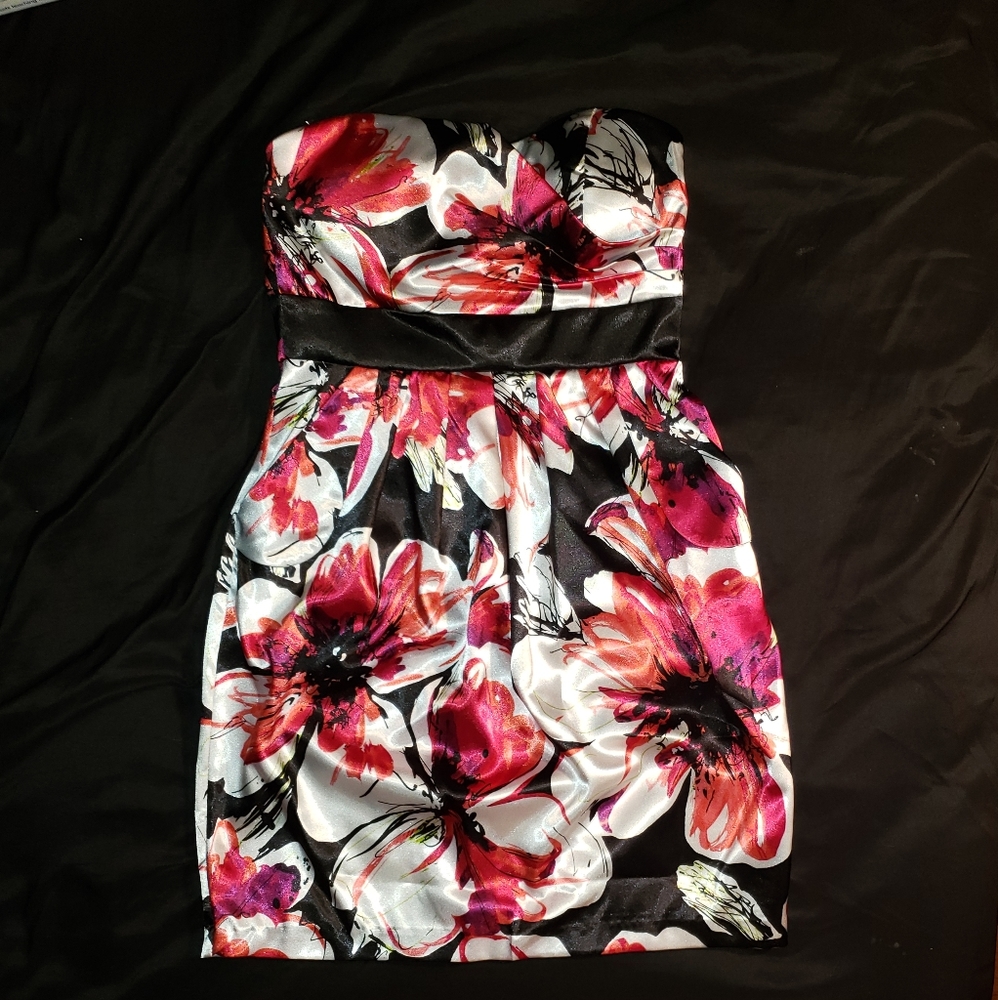 Satin Floral Dress sz 3